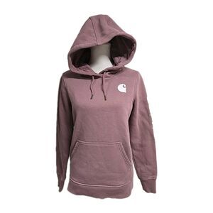 Carhartt Clarksburg Pullover Sweatshirt Graphic Sleeve Fleece Lined Women’s XS